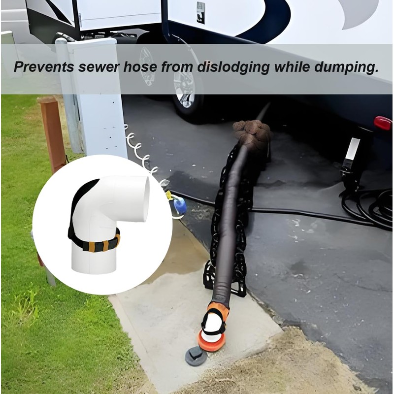 Toeloioh 2 Set RV-Sewer Hose Support with Adjustable Hook and