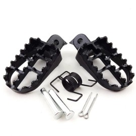 Unbranded Wide Motorcycle Foot Pegs Footrest 8mm Bolt for Honda CR CRF XR Kawasaki KLX110