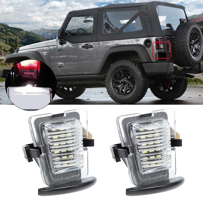 Pair of LED License Number Plate Lamp Light Fit for