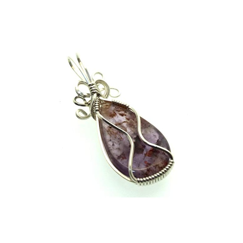 Super 7 Gemstone Sterling Silver Wire Wrapped Pendant