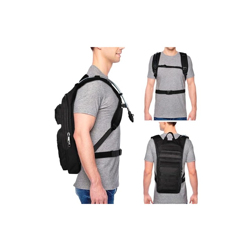 Hydration Backpack with 3L TPU Bladder, Tactical Molle Bicycle Backpack