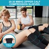 Threlaco 3 Pairs Calf Compression Sleeve with Zipper 20-30mmhg Leg