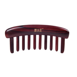 TAN MUJIANG Hair Comb Natural Wood Wide Tooth Scalp Massage 1pc
