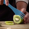 Utility Spork 3-in-1 Combo Spoon-Fork-Knife Camping Utensil (8 pack, Blue)