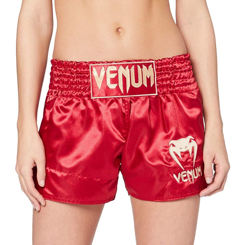 Venum, Classic Muay Thai Shorts, Men's, XXL, Bordeaux/Gold