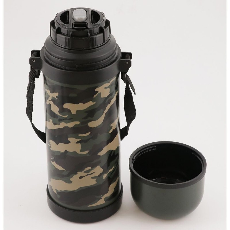 Bestco Double Stainless Steel Bottle 1.0L Khaki Camouflage Water Bottle
