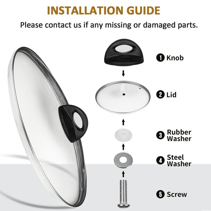 Glass Pot and Pan Lids, Universal Kitchen Cookware Covers (9.25
