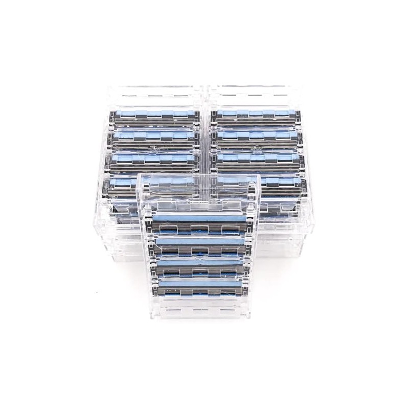 Taconic Shave, 40 Triple Razor Blade Cartridges – Compatible with