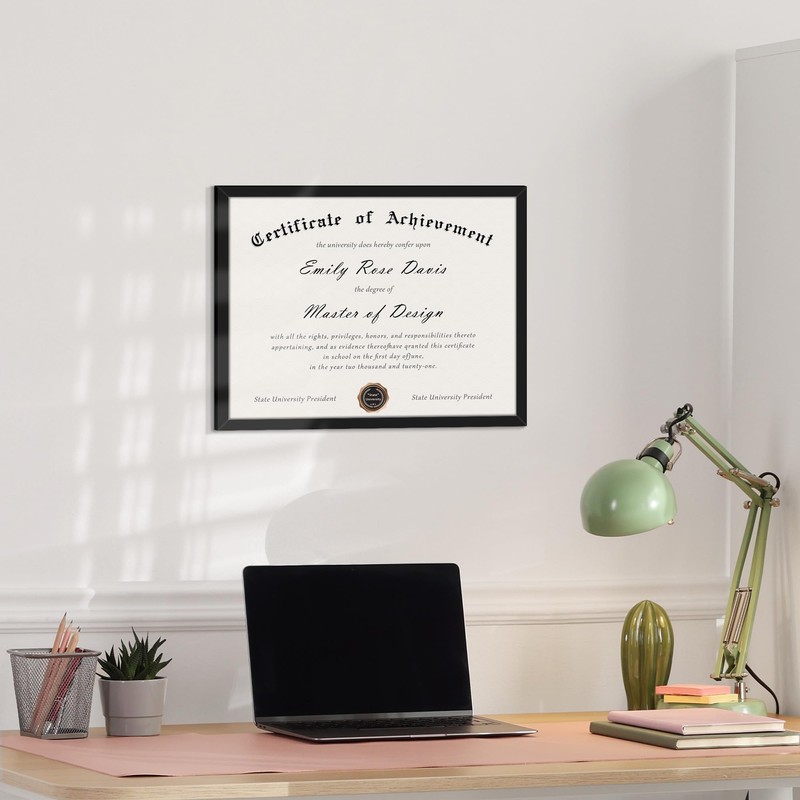 Fisnish 8.5x11 Picture Frame 20 Pack, Black Certificate Diploma Document