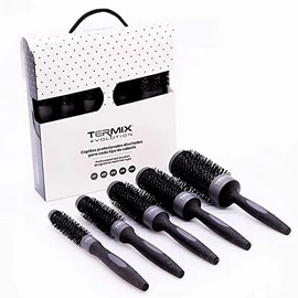 Pack Termix Evolution Plus - Hairbrushes for thick hair with Ionized bristles forÂ thickÂ andÂ difficult to manage hair- It includes 5 diametres Ã 17, 23, 28, 32 y 43 mm