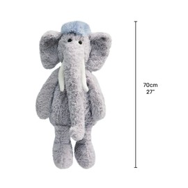 HollyHOME Mammoth Plush Teddy Stuffed Animal Wild Animal Doll Plush Soft Toy Love Birthday Gifts for Kids 70cm, Grey