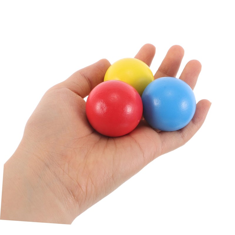 Abaodam 3 Pcs Wooden Croquet Balls Durable Lawn Game Accessories