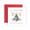 Huxters Festive Christmas Card for Mum – Penguin Watercolour Design