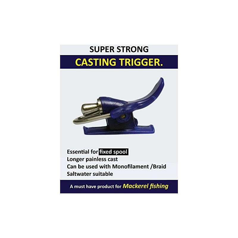 SEA FISHING CASTING TRIGGER/CASTING CANNON/CASTING AID (Blue)