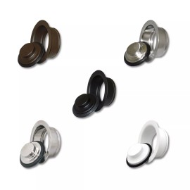 Mr. Scrappy Garbage Disposal Sink Flange & Stopper Set for 3.5" Sink,  5 Colors - Brushed Nickel