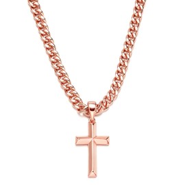 Copper Necklace for Men Women, 99.9% Pure Copper Cross Necklace, 16 Inch