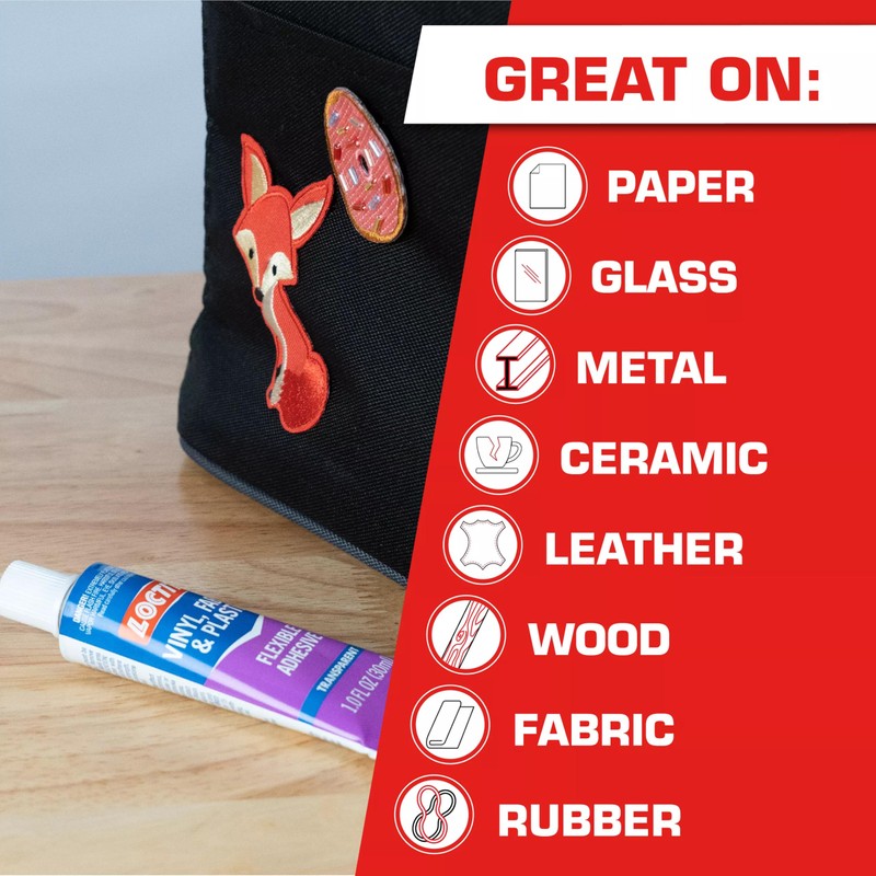 Loctite 1360694 Vinyl Fabric & Plastic Repair Flexible Adhesive, 1
