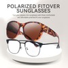 LVIOE Over Glasses Fit Over Sunglasses Polarized for Women, Trendy
