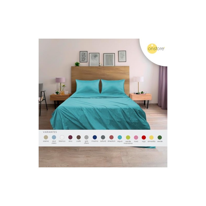 On Store. Juego de sábanas 2500 Hilos Tacto Suave Egipcio