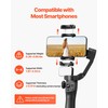 VEVOR Gimbal-Stabilisator für Smartphone, 3-Achsen-Stabilisierung, mit magnetischem Fülllicht, Gesichtsverfolgung, Gestensteuerung,