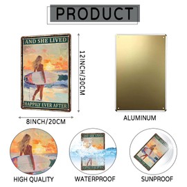 KLHSOF Vintage Garden Tin Sign Women Gardening Because Murder Is Wrong Garden Sign Retro Metal Sign Aluminum for Yard Garden Outside Fence Home Wall Decor 12×8 Inch