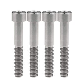 Ruifu M8x20 25 30 35 40 45 50 60 70mm DIN912 Titanium Alloy Grade 5 Hex Socket Cap Bolts 4pcs (M8x50mm, Titanium)