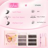 Jsio Cluster Lashes Kit with Glue, 456PCS Individual Eyelashes 30D-100D