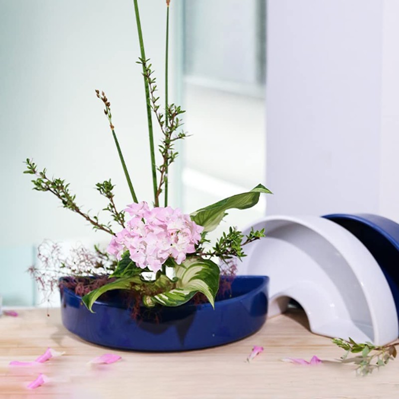 Highawk Flower Vase, Flower Arrangement, For Ikebana Flowers, Basin, Semicircle,