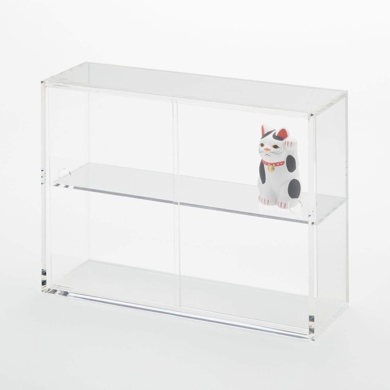 Muji 02856120 Acrylic Collection Stand with Pull Door, Small, Approx.