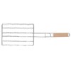 Corn Grilling Basket Stainless Steel Beech Wood Handle Even Heat
