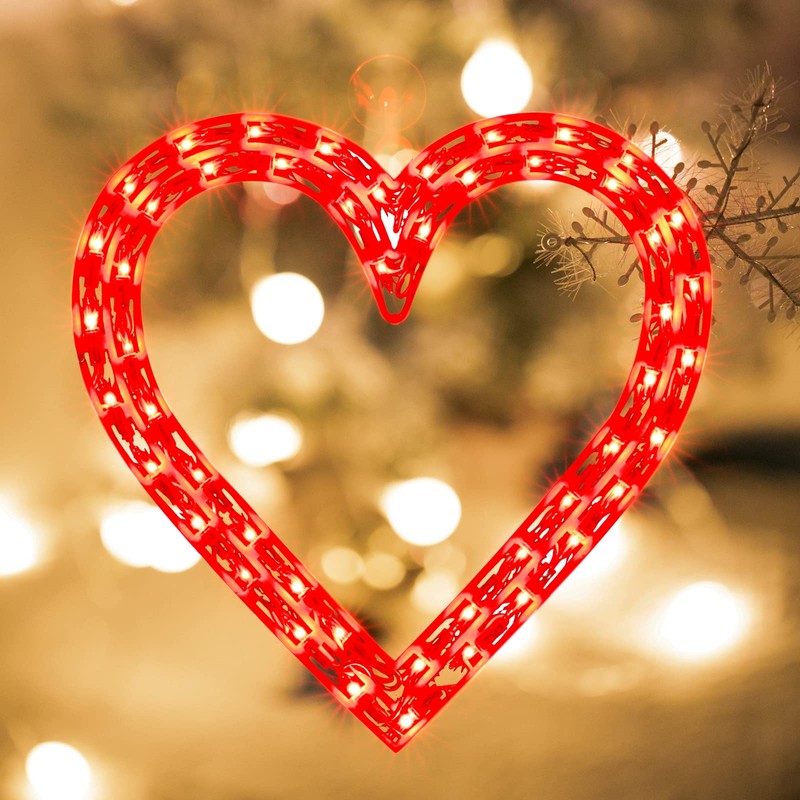 LAMPHOME 50L Valentine Lights Heart