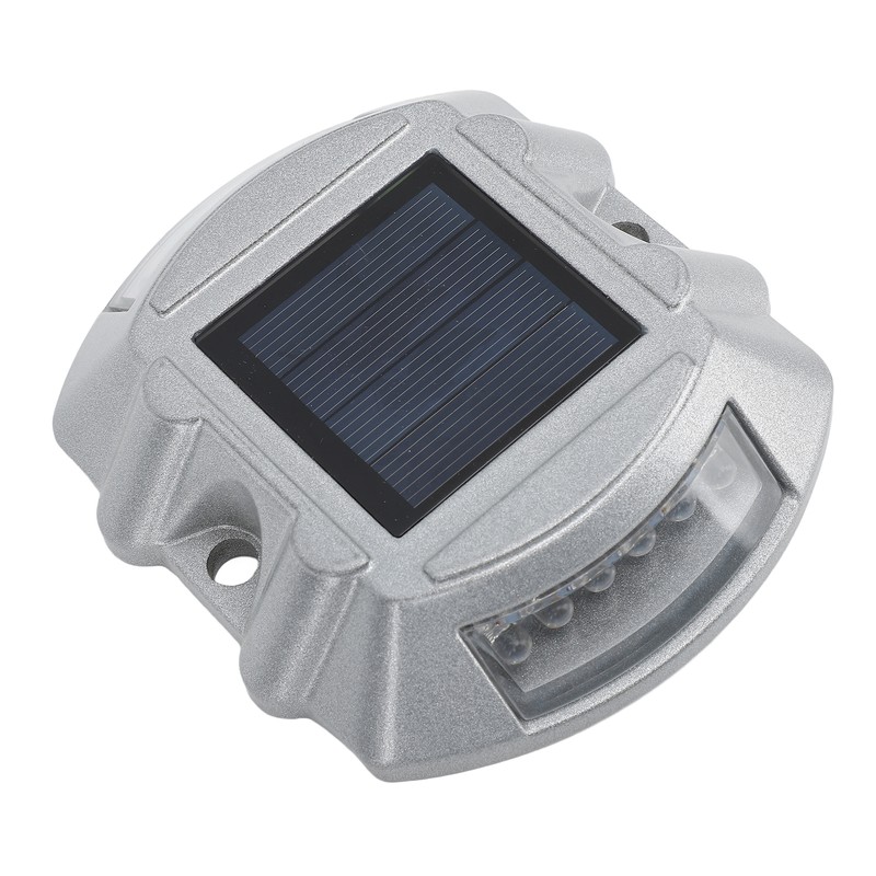 Solar Deck Lights Silver Aluminium Alloy High Brightness LED Solar