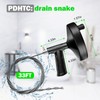Drain Snake Auger 33 Feet, Plumbing Snake Drain Hair Clog