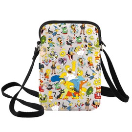 WZMPA Homer Family Crossbody Bag Homer & Bart Fans Gifts Marge Simpson & Lisa & Maggie Messenger Bag Homer Family Merch (Cruelty Free CB)