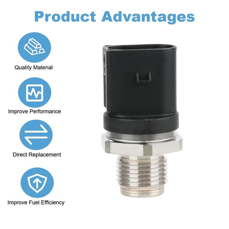 WATERWICH Fuel Rail Pressure Sensor Compatible with Detroit DD13 DD15