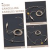 FUNOMOCYA Beige Headset Microphone with Earhook Wired Earbud with Mic