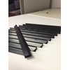 Omega Terminal Strips in Black 19 cm for Attaching Privacy