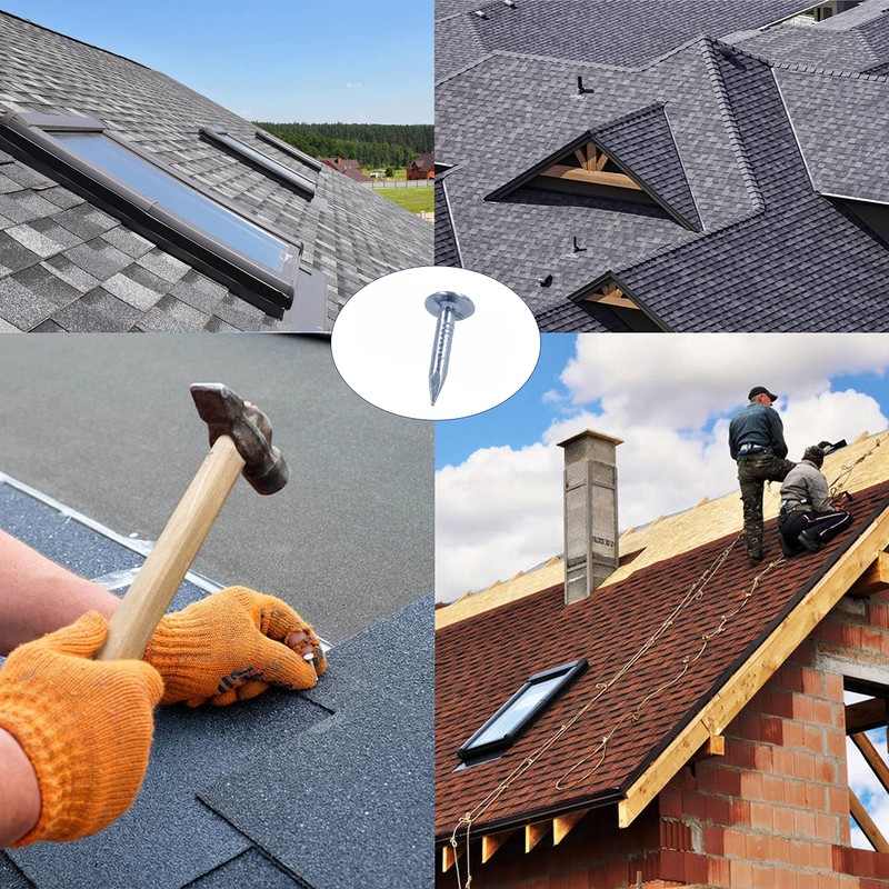 OMOTOOL Steel Roofing Felt Nails (300pcs) 3 x 20mm Roofing