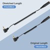 PIIHUSW Coiled 90Deg Angle DC 3.5mm to 6.35mm Audio Cable,