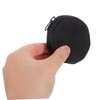 Outanaya Portable Zipper Earphone Case Round Keychain Wallet Pouch for