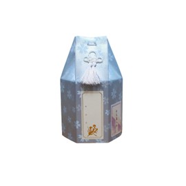 Bone Bag Cover Sakura Sakura Flower Hexagonal Urn Cover with Name/Photo Sticker for Scattering, Memorial Service, Pet (Blue, 2.3 Size)