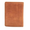 Hill Burry Genuine Leather Wallet Skull with RFID Protection, brown,
