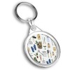 Destination Vinyl ltd 1 x Round Photo Keyring Gardening Lover