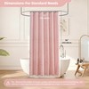 Siiluminisoy Extra Long Pink Boho Shower Curtain with White Tassel,