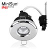 MiniSun | Polished Chrome GU10 Recessed Ceiling Downlight | Bath