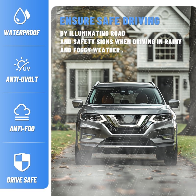KUAFU Fog Light Kit Compatible with 2017-2020 Nissan Rogue Replacement