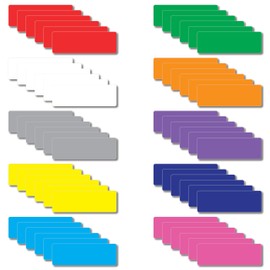 IMAGAME Magnetic Dry Erase Magnets Labels 3x1 inches, Reusable Name Tags, Organizing Schedules in Office/Classroom. Work on Fridge/White Board (Multicolor 60Pcs)