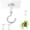 Muccibi Adhesive Ceiling Hooks, 2 Pack Ceiling Hooks Heavy Duty