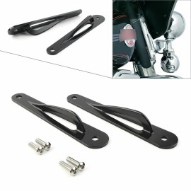 Unbranded Black Motorcycle Custom Tie-Down Brackets Teardrop For Harley Touring Road King