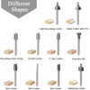 Mesee HSS Router Bits, 1/8 Inch(3mm) Shank Titanium Carbide Engraving